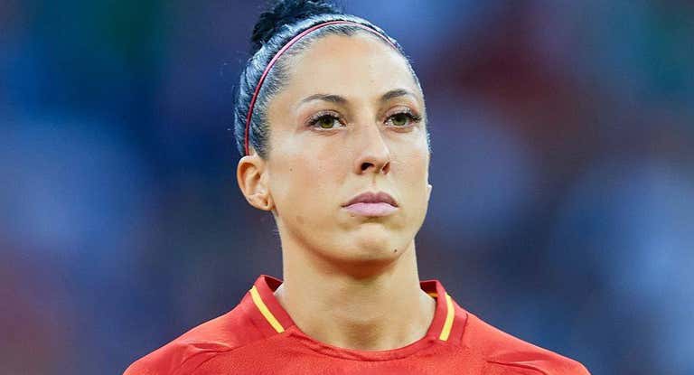 Jenni Hermoso, jugadora española, durante un partido con la Selección en lo Juegos Olímpicos.