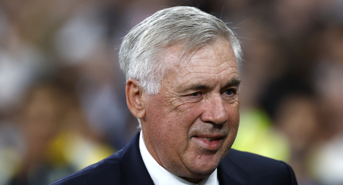 Ancelotti, durante un partido del Real Madrid.
