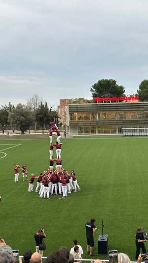 Los castellers de Esparraguera también estuvieron en el acto. RELEVO