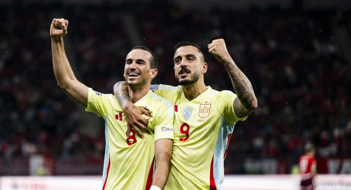 La Selección española en el último partido contra Suiza.