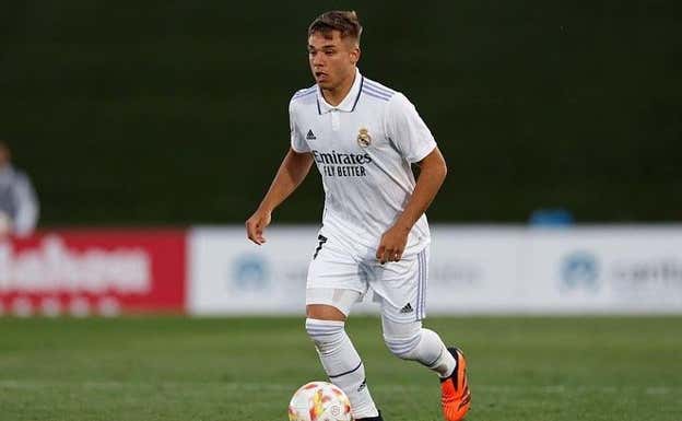 Leiva, en un partido con el Castilla.  INSTAGRAM