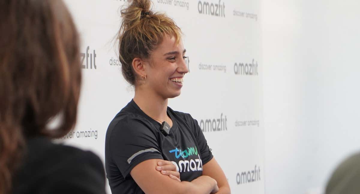 Bea González durante la entrevista con Relevo.