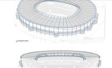 El definitivo Nuevo Mestalla, al detalle: 241M, cubierta total 'textil', finalización en julio de 2027...