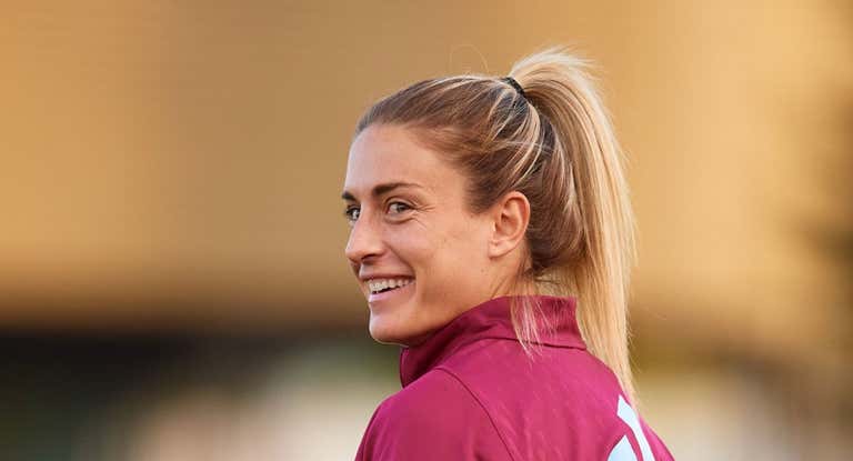 Alexia, durante el entrenamiento de la Selección.