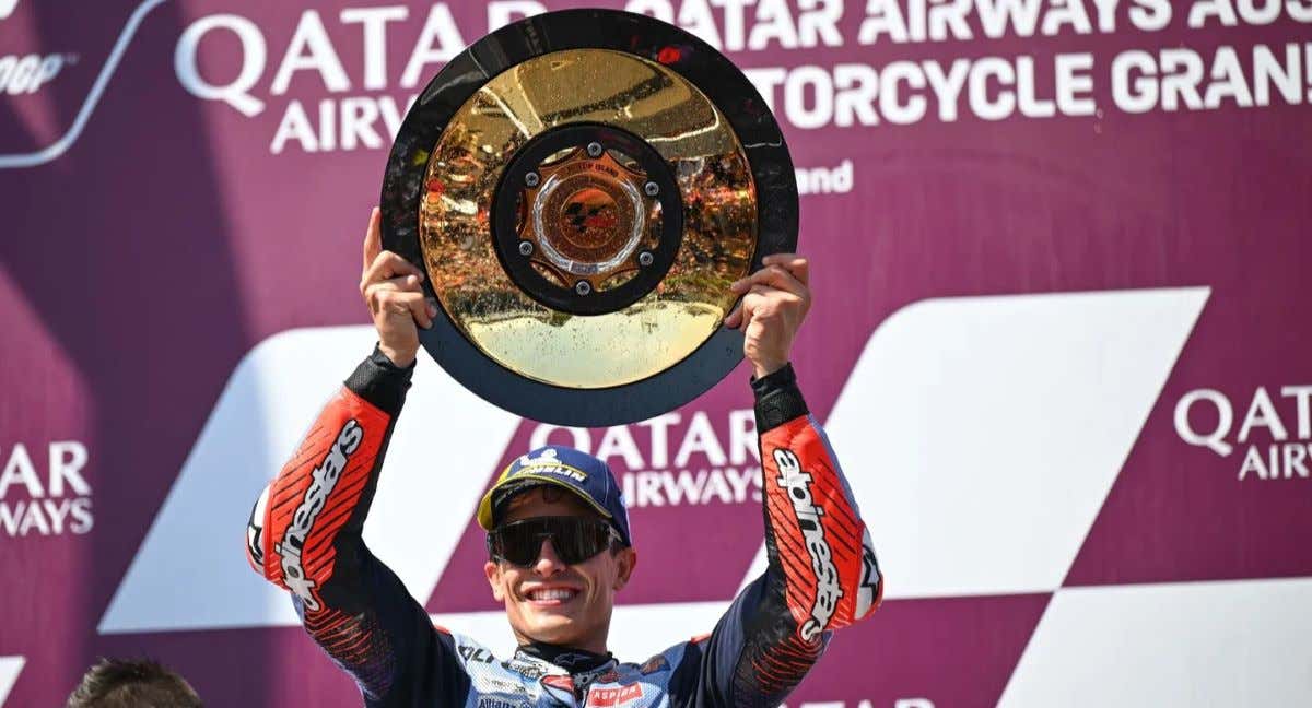 Marc Márquez tras ganar en Australia.