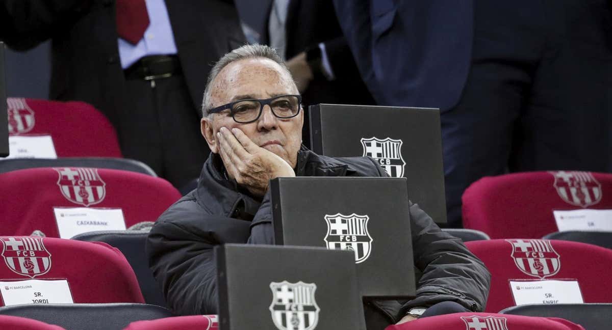 Joan Gaspart, expresidente del FC Barcelona, en el palco.