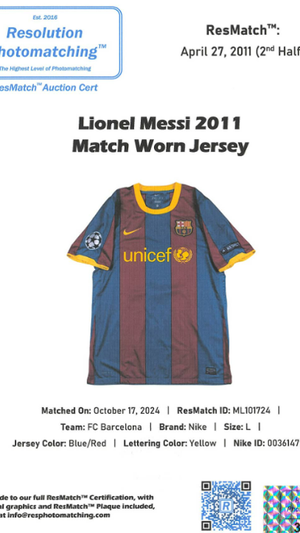 Encontró la camiseta del gol más importante de Messi por casualidad y ahora la subasta: «Se la compré a una persona cercana al Real Madrid»