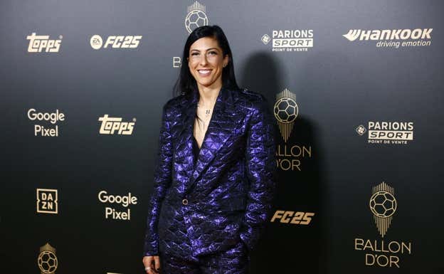 Jenni Hermoso, en la alfombra del Balón de Oro.  REUTERS