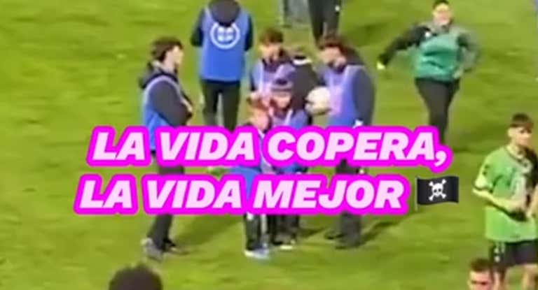 Así celebraron el Rayo y su afición el triunfo en Copa del Rey.