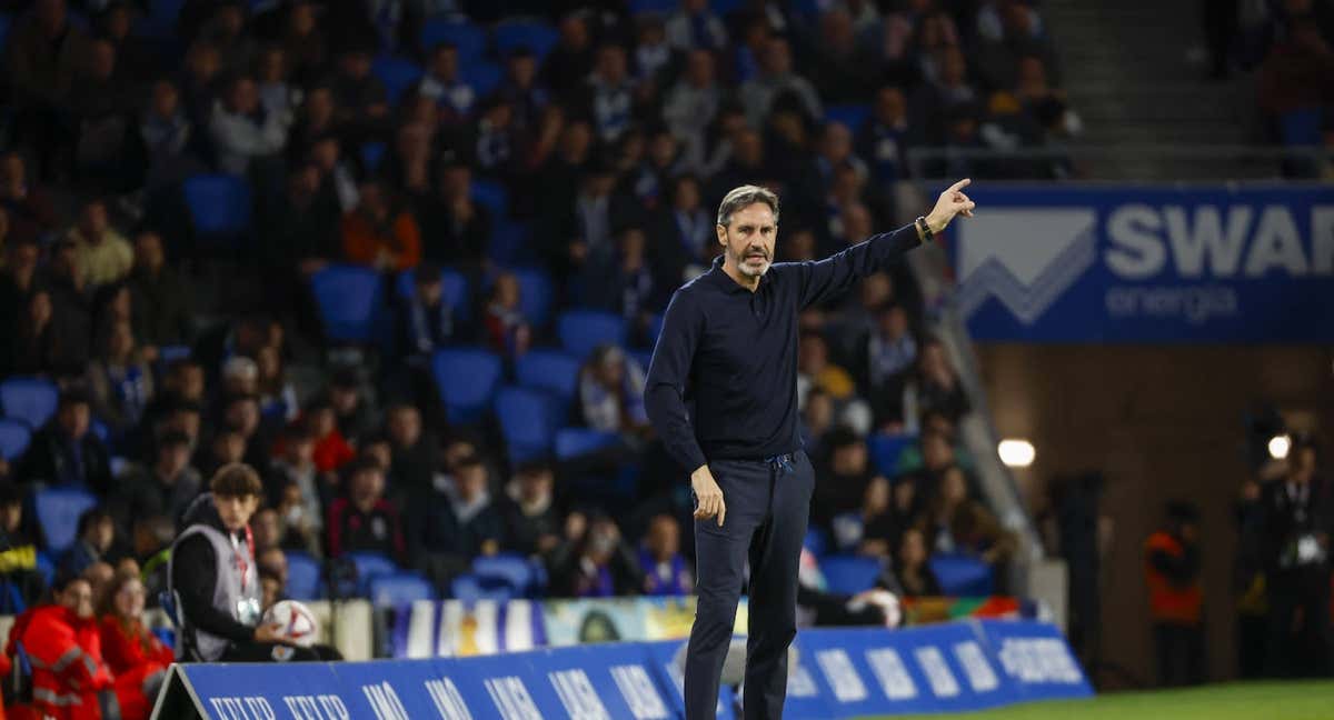 Vicente Moreno, en un partido de Liga.