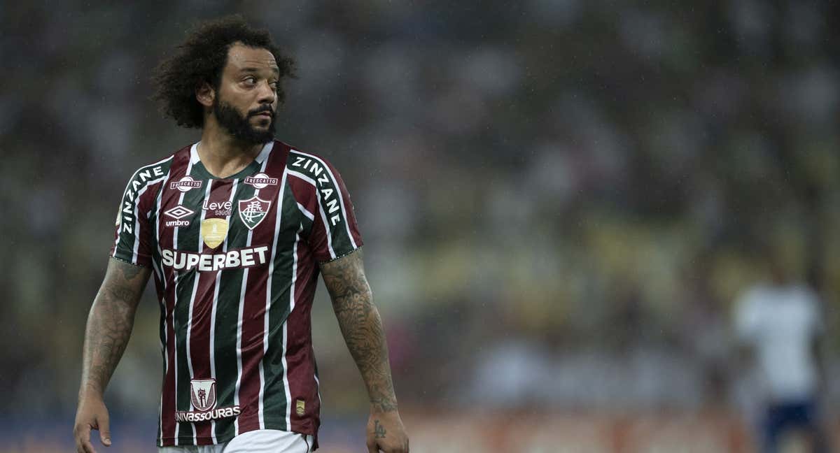 Marcelo, durante un partido de Fluminense.