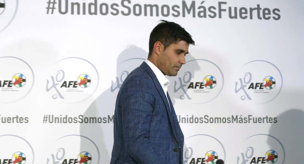 El presidente del sindicato de futbolistas AFE, David Aganzo.