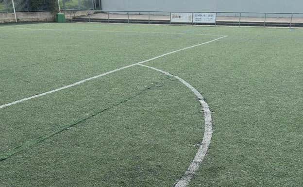Césped levantado de Adurtzabal. CD San Ignacio