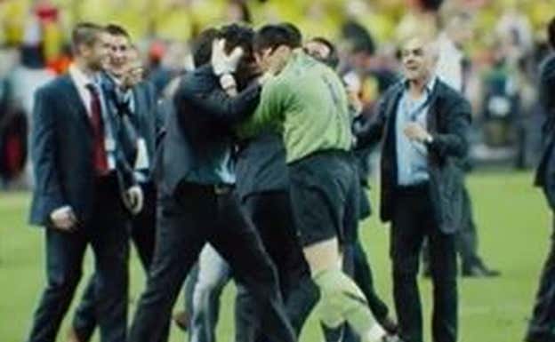 Rikaard y Valdés, tras ganar aquella Champions.