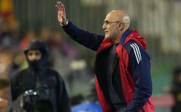 Luis de la Fuente, en el partido de Córdoba.  GETTY