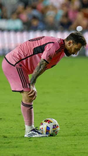 Messi, desconsolado. AFP