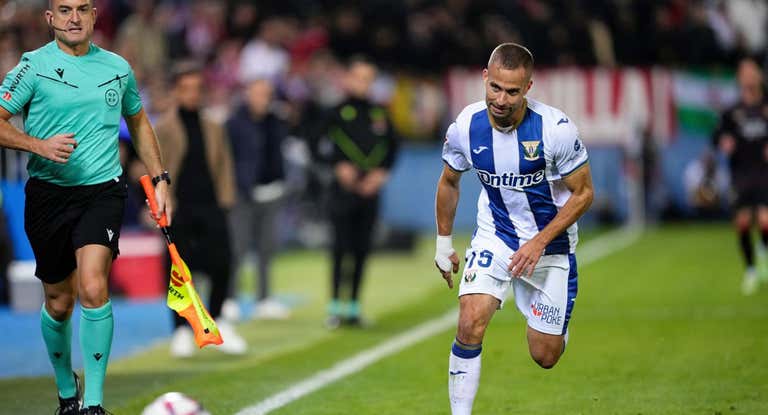 Enric Franquesa, en el Leganés-Sevilla del pasado sábado.