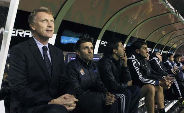 Bretos, junto a Moyes en la etapa como traductor del británico. Archivo