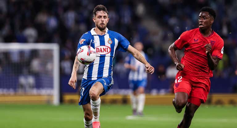 Jofre Carreras, durante un partido con el Espanyol.