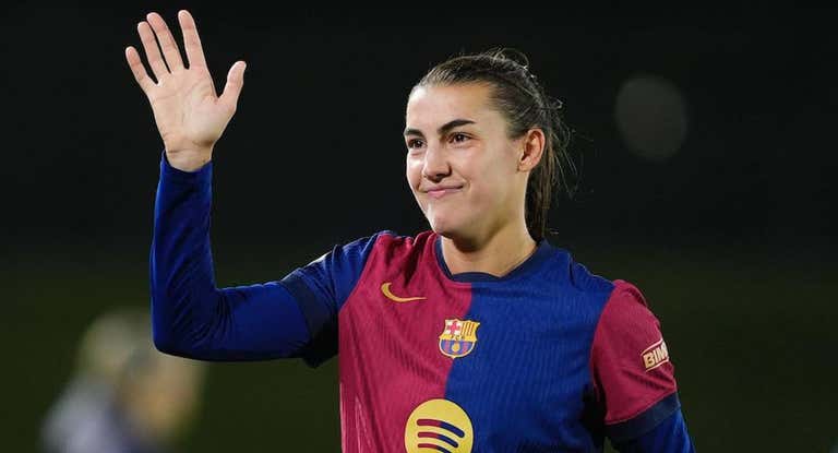 Patri Guijarro, jugadora del Barça, durante el partido ante el Real Madrid en el Clásico.