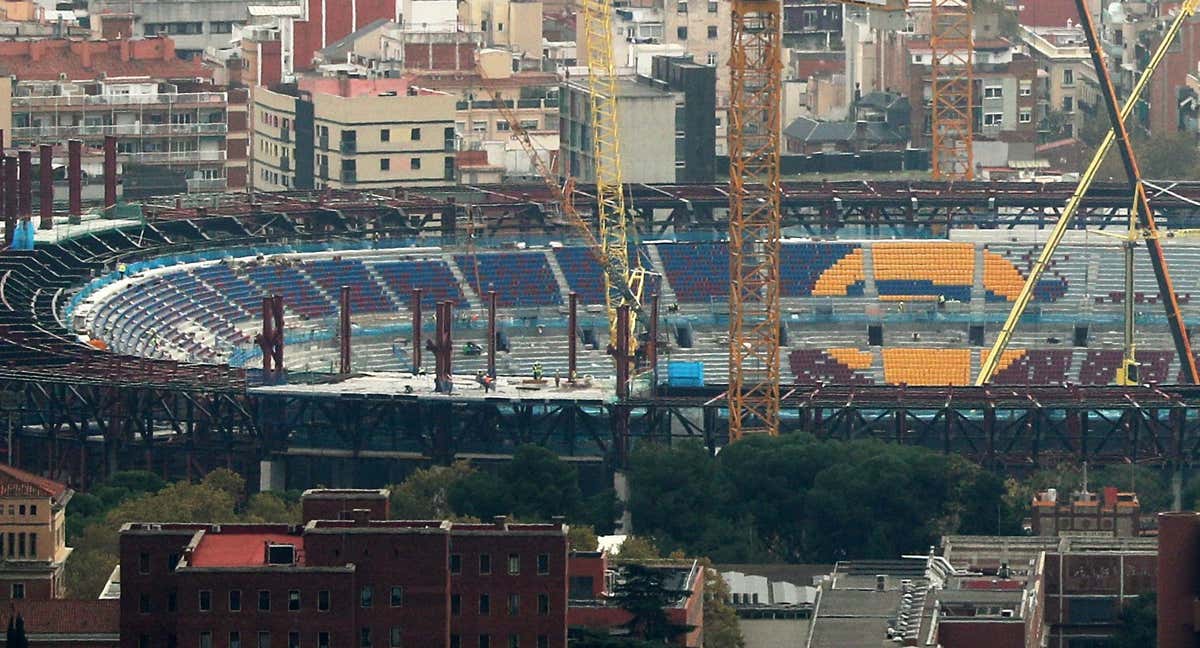 El estado del Camp Nou durante este mes de noviembre.