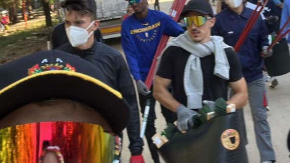 Hugo Duro, Diego López, Mosquera con las gafas que les cubre toda la cara. /Relevo.