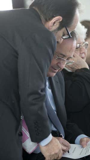 Manolo Redondo, junto a Florentino Pérez. ABC