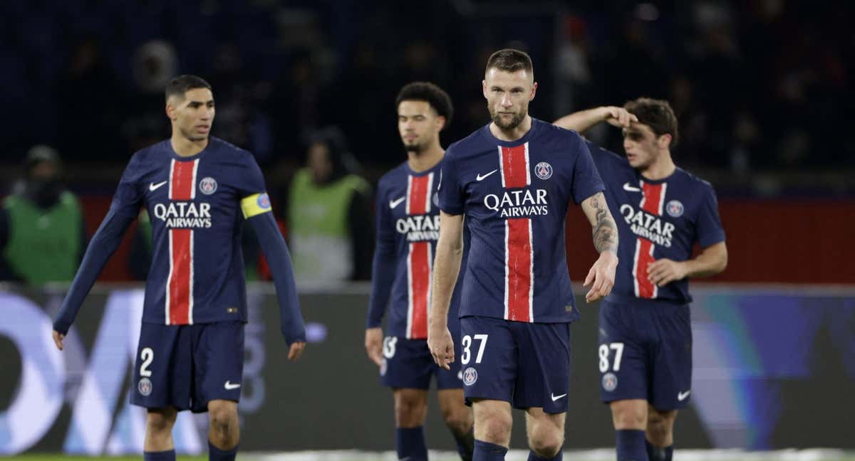 Imagen del partido de este viernes entre el PSG y el Toulouse.
