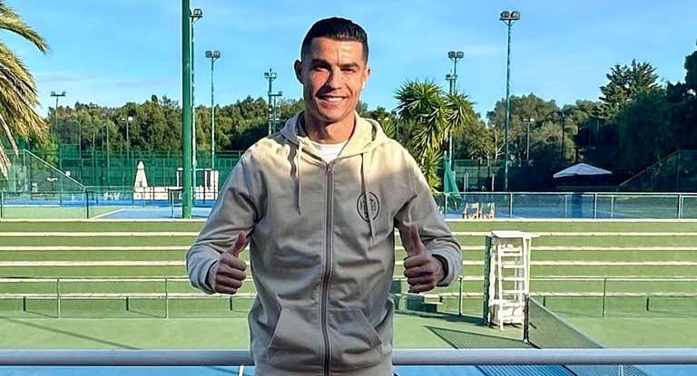 Cristiano Ronaldo, en Lisboa Racket Centre.