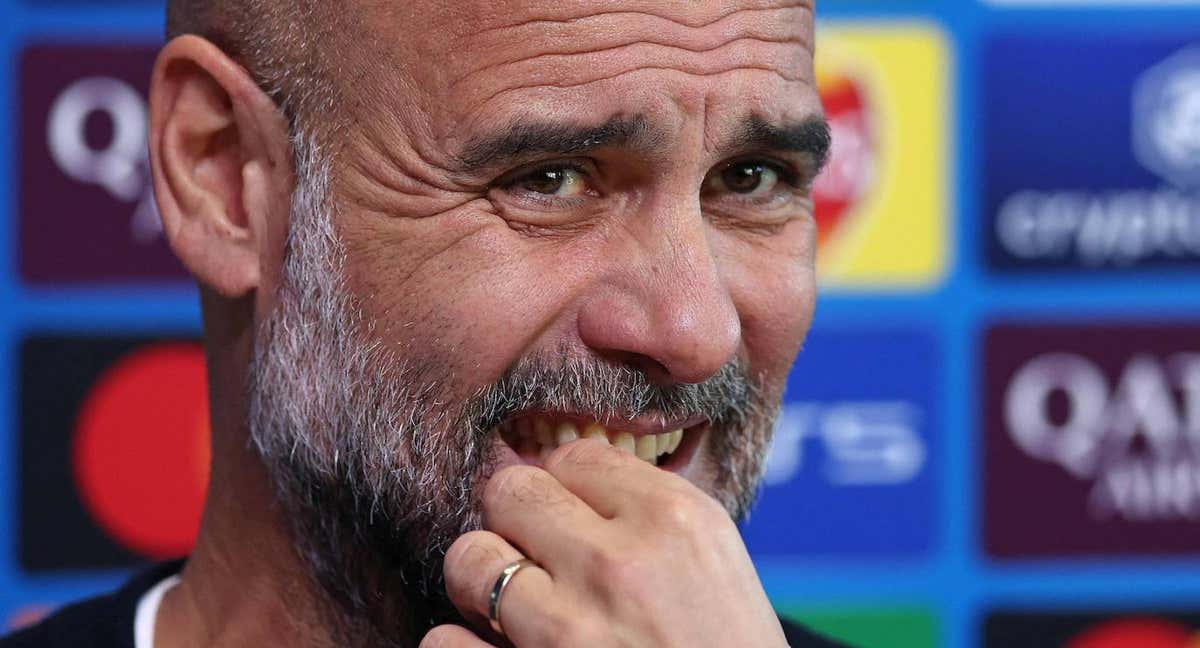 Pep Guardiola, en rueda de prensa.