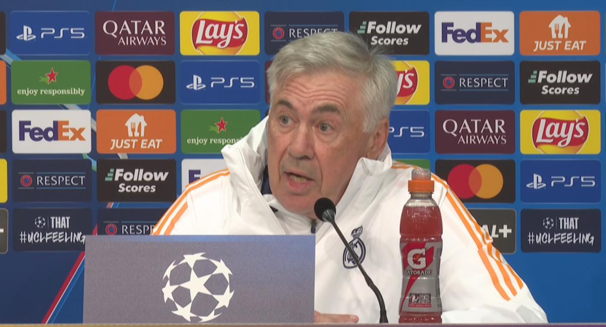 Carlo Ancelotti, durante la rueda de prensa.