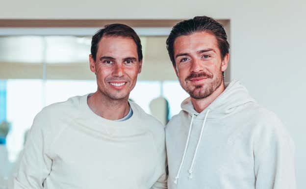 Rafa Nadal y Jack Grealish, en la ciudad deportiva. @ManCity