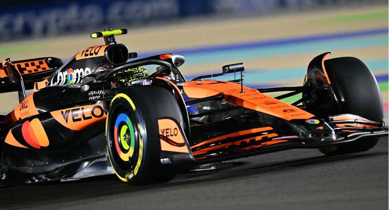 Lando Norris durante la Qualy del sprint en el Gran premio de Catar.