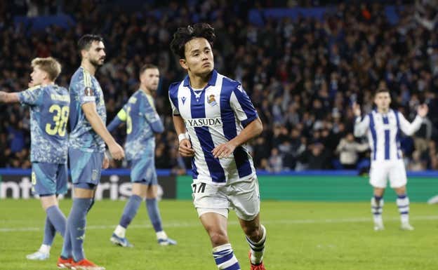 Kubo celebra su tanto.  EFE