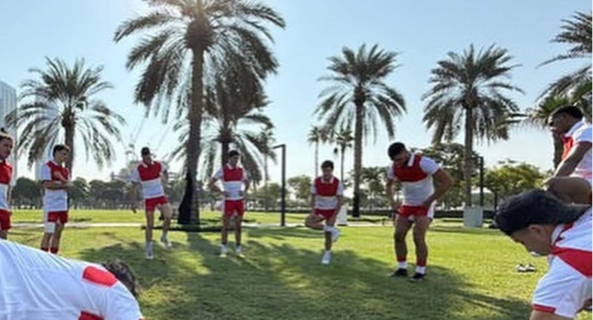 Biarritz entrenando en Dubai.