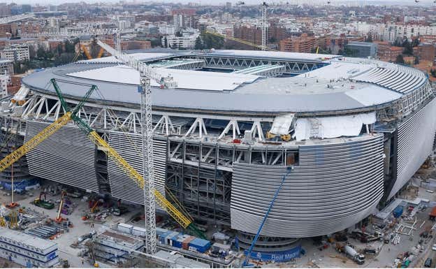 El Santiago Bernabéu, en fase de construcción. Real Madrid CF