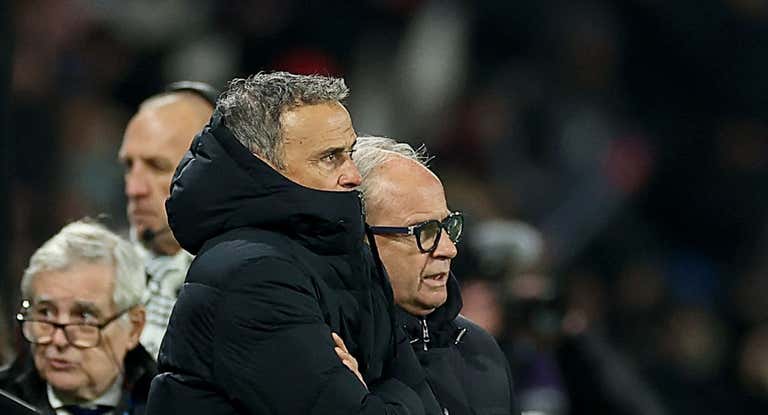 Luis Enrique, en el partido ante el Nantes.