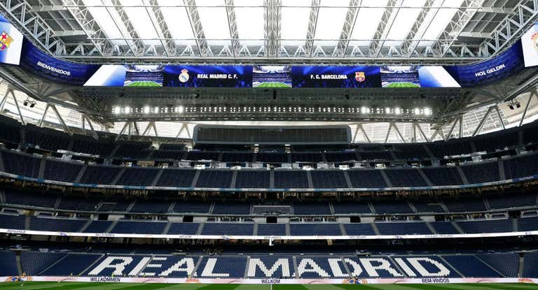 Interior del estadio Santiago Bernabéu.
