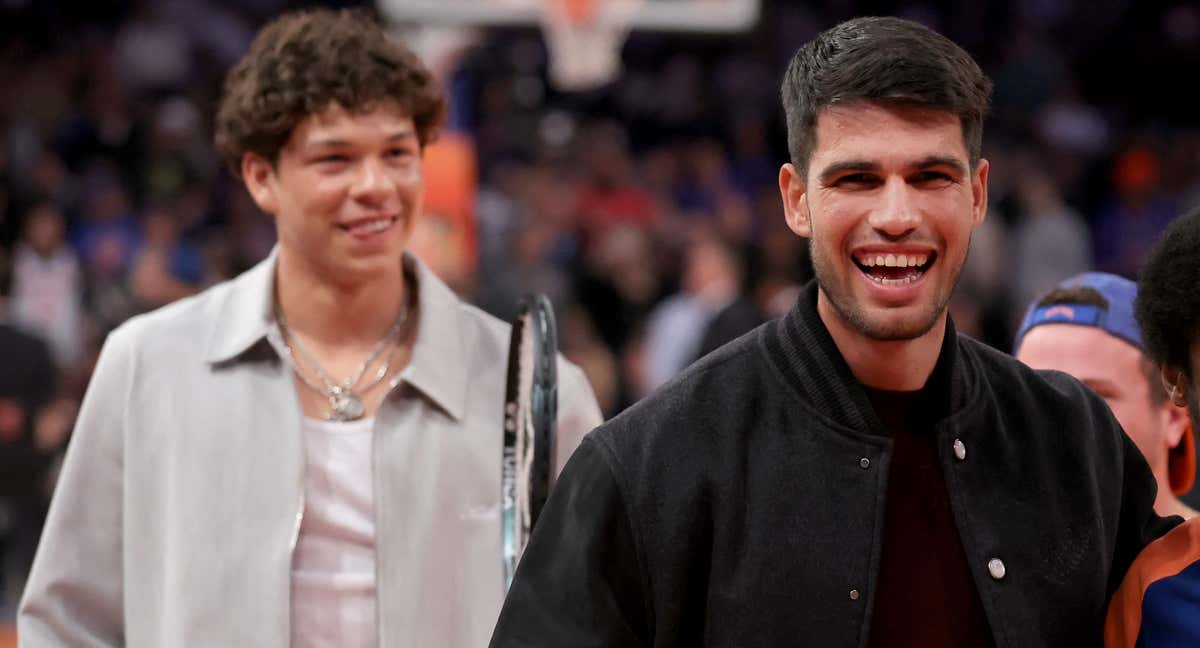 Carlos Alcaraz y Ben Shelton en el Madison Square Garden. /Brad Penner-Imagn Images