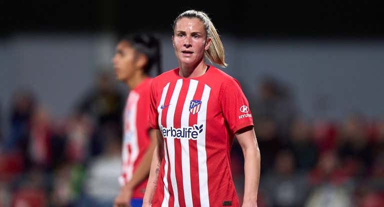 Ana-Maria Crnogorcevic durante su etapa en el Atleti (2023/24).