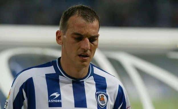 Darko Kovacevic, desesperado a la conclusión de un partido de la Real Sociedad.  DV