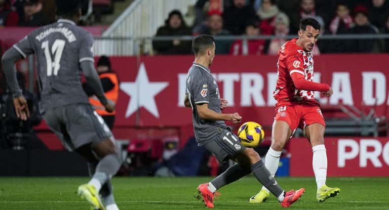 Miovski en el partido de Liga ante el Madrid.