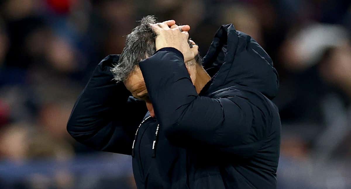 Luis Enrique, en el partido ante el Salzburgo.