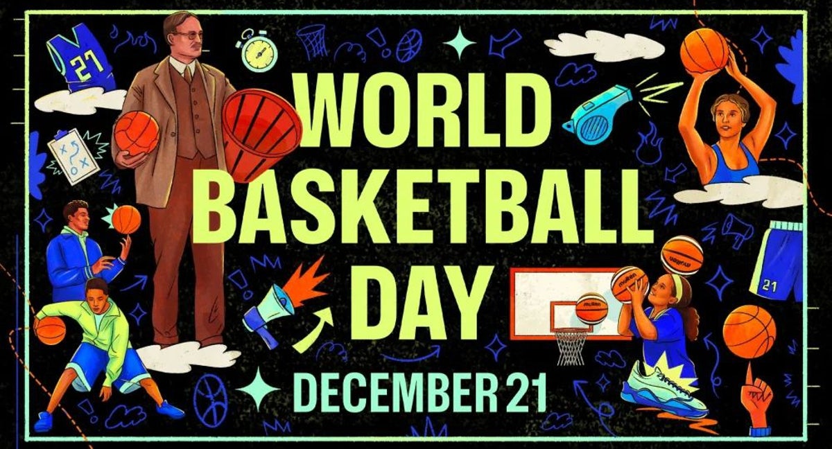 El 21 de diciembre es el Día Mundial del Baloncesto.