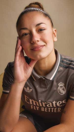 Carla Camacho, durante una sesión de fotos del Real Madrid.  INSTAGRAM: CARLA CAMACHO