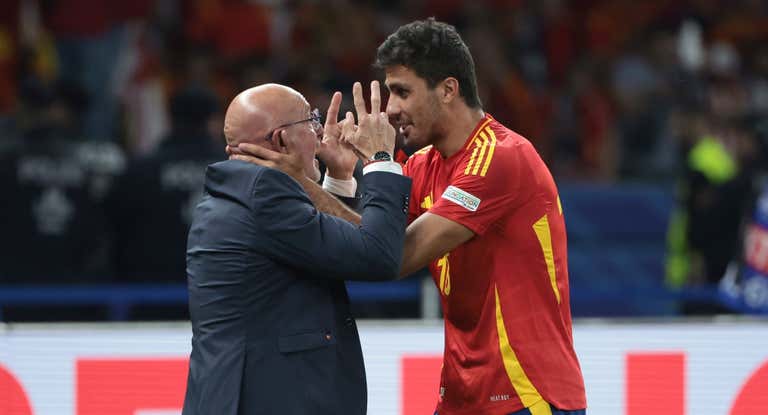 De la Fuente y Rodri celebran la Eurocopa de España