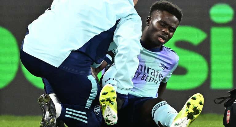 Saka se lesionó ante el Crystal Palace.