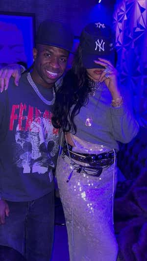Vinicius y Rihanna, en Nueva York. @vinijr