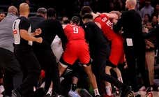 Siete expulsados tras una vergonzosa trifulca en la NBA