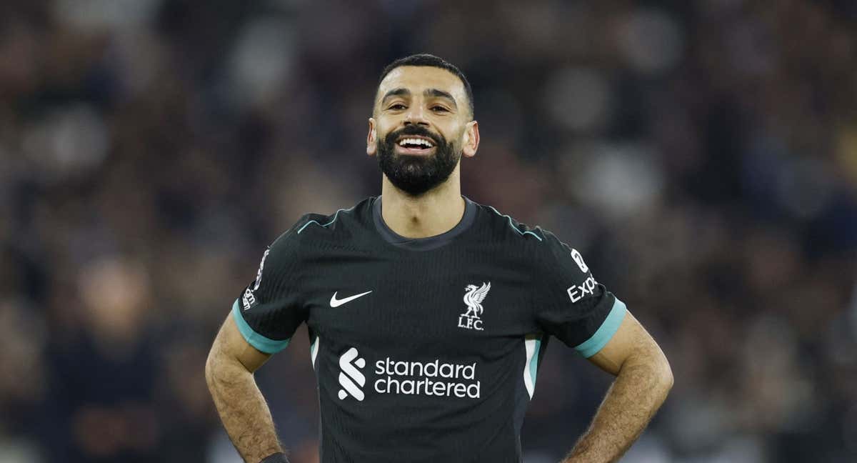 Mohamed Salah, en un partido del Liverpool.